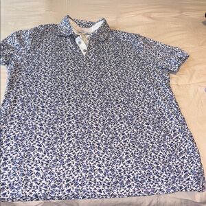 Calvin Klein Blue and White Floral Shirt